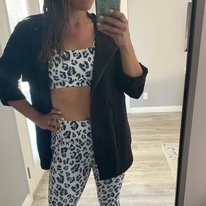 Pleiohe black jacket with zipper front.  Size xs.